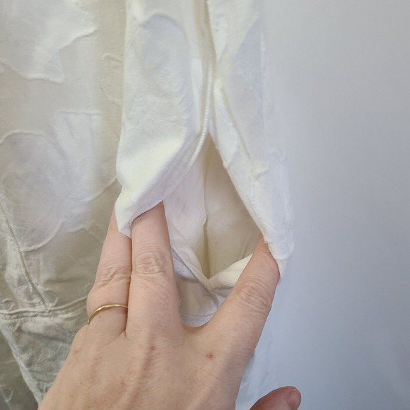 RAG & BONE Augusta Embossed White Dress with Pockets Silk Blend 2 - Picture 5 of 6